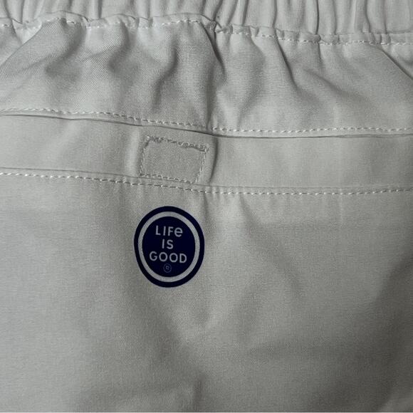 Life Is Good White Summer Style Drawstring American Flag Sandals Graphic Sz L - Picture 3 of 15